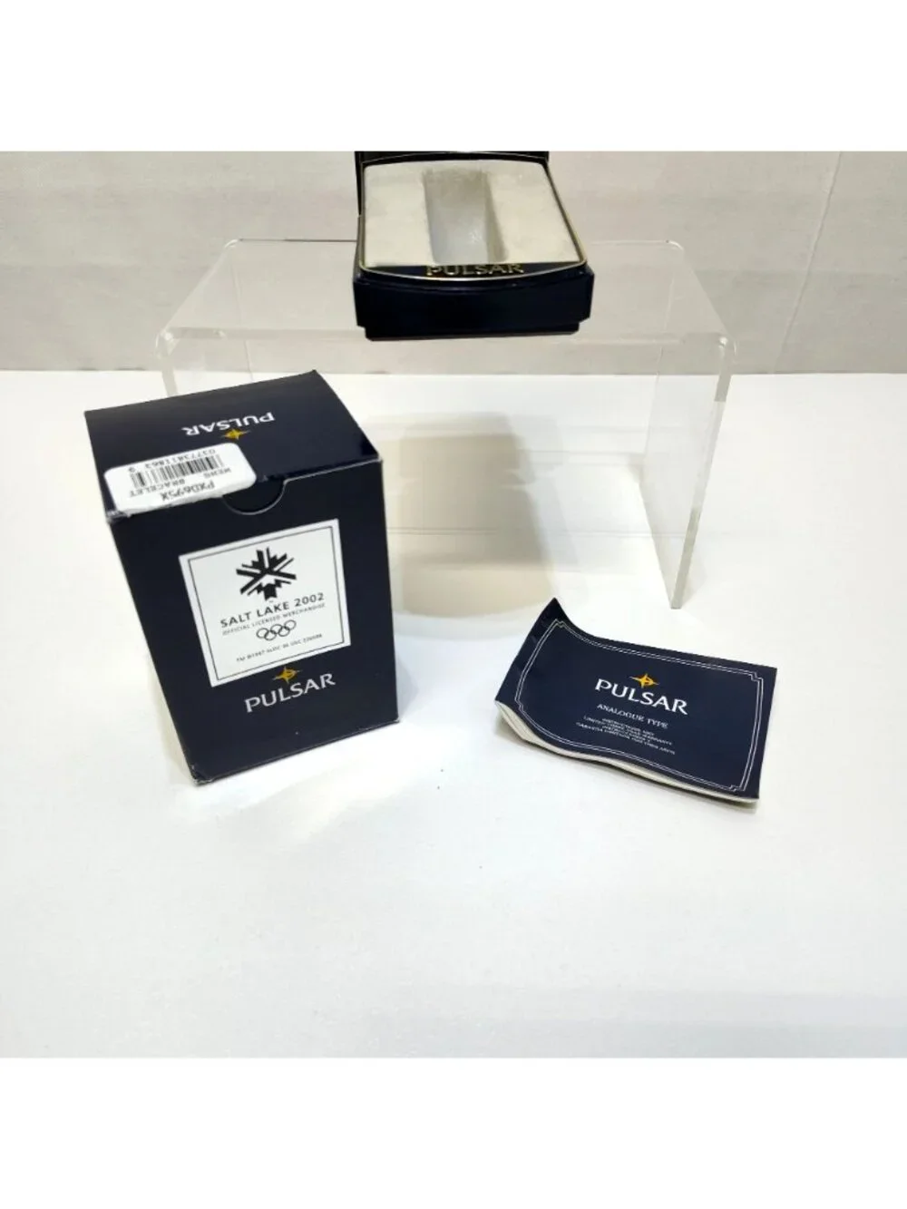 Salt Lake 2002 Olympics Pulsar Bracelet Box & Hard Case W/ Booklet (No Bracelet)